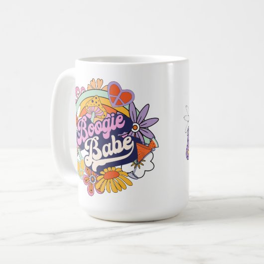 Groovy 70er Bachelorette Boogie Babe ID929 Kaffeetasse (Vorderseite Links)