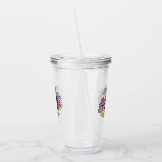 Groovy 70er Bachelorette Boogie Bride ID929 Acryltrinkbecher (Links)