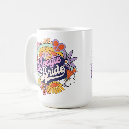 Groovy 70er Bachelorette Boogie Bride ID929 Kaffeetasse (Vorderseite Links)