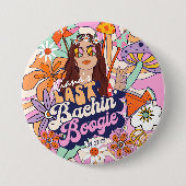 Groovy 70er Bachelorette Last Bachin' Boogie ID929 Button (Vorderseite)
