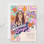 Groovy 70er Bachelorette Last Bachin' Boogie ID929 Einladung (Vorderseite)