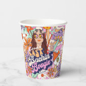 Groovy 70er Bachelorette Last Bachin' Boogie ID929 Pappbecher (Rückseite)