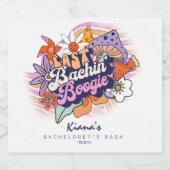 Groovy 70er Bachelorette Last Bachin' Boogie ID929 Schaumweinetikett (Einzelnes Label)