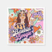 Groovy 70er Bachelorette Last Bachin' Boogie ID929 Serviette (Vorderseite)