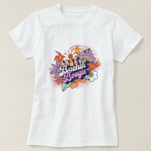 Groovy 70er Bachelorette Last Bachin' Boogie ID929 T-Shirt (Design vorne)