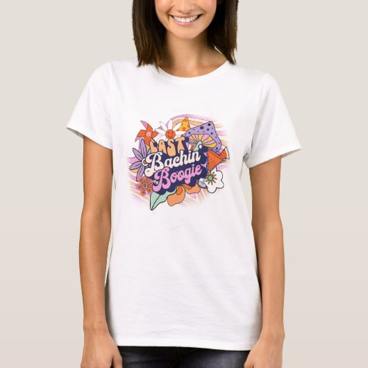 Groovy 70er Bachelorette Last Bachin' Boogie ID929 T-Shirt (Vorderseite)