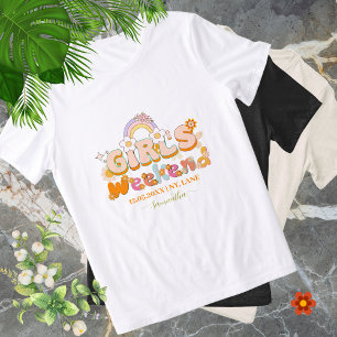 Groovy 70er Bachelorette T-Shirt: Individuelle Nam Tri-Blend Shirt