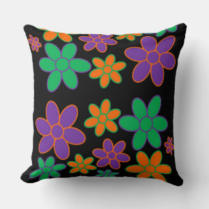 Groovy 70er Blume Design Kissen