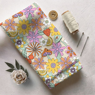 Groovy 70er Blume Power ID929 Stoff