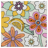 Groovy 70er Blume Power ID929 Stoff (Nahaufnahme)