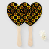 Groovy 70er Daisy Flower Power Muster Fächer (Vorne und Hinten)