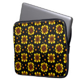 Groovy 70er Daisy Flower Power Muster Laptopschutzhülle (Vorderseite Links)
