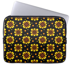 Groovy 70er Daisy Flower Power Muster Laptopschutzhülle
