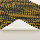 Groovy 70er Daisy Flower Power Muster Sherpadecke (3/4)