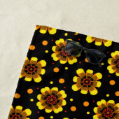 Groovy 70er Daisy Flower Power Muster Strandtuch (Beispiel)