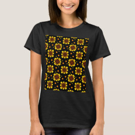 Groovy 70er Daisy Flower Power Muster T-Shirt