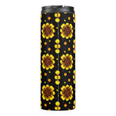 Groovy 70er Daisy Flower Power Muster Thermosbecher (Rückseite)