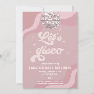 Groovy 70er Disco-Geburtstagseinladung Einladung
