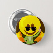 Groovy 70er Disco Typ Fun Typ Button (Vorne & Hinten)