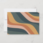 Groovy 70er Earthy Boho Abstrakt Stripes Custom Dankeskarte (Rückseite)