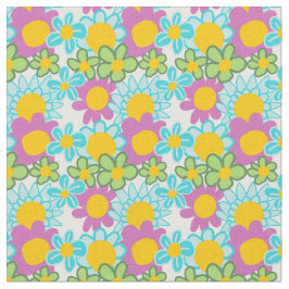 Groovy 70er Floral Fabric Stoff