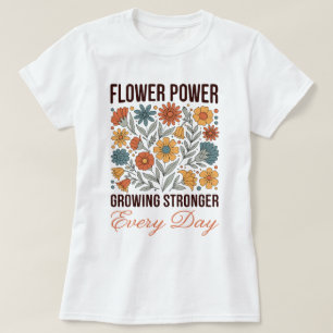 Groovy 70er Flower Power Inspirierende Botanik T-Shirt