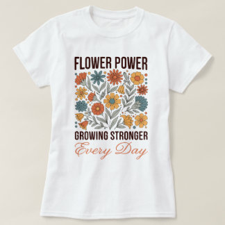 Groovy 70er Flower Power Inspirierende Botanik T-Shirt
