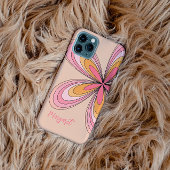 Groovy 70er Hippie Blume Peach Fuzz Daisy Name Case-Mate iPhone Hülle