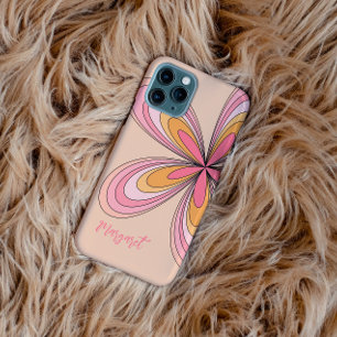Groovy 70er Hippie Blume Peach Fuzz Daisy Name Case-Mate iPhone Hülle