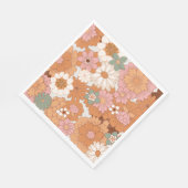Groovy 70er Hippie Floral Baby Showroom Napkins Serviette (Ecke)