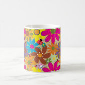 Groovy 70er Hippie Floral Retro Blume Power Kaffeetasse (Mittel)