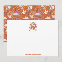 Groovy 70er Hippie Peace Orange Bat Mitzvah Custom