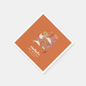 Groovy 70er Hippie Peace Orange Bat Mitzvah Custom Serviette (Ecke)