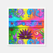 Groovy 70er Hippie Serviette (Vorderseite)