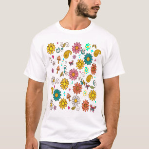 Groovy 70er Jahre Gänseblümchen Flower Power Muste T-Shirt