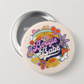 Groovy 70er-Jahre Junggesellinnen-Abschied Boogie- Button (Vorne & Hinten)