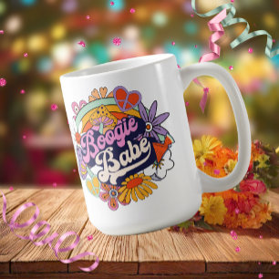 Groovy 70er-Jahre-Junggesellinnen-Party-Boogie-Bab Kaffeetasse