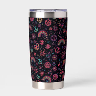 Groovy 70er Jahre Psychedelic Becher   Smiley-Gesi