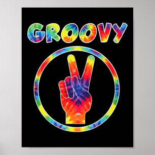 Groovy 70er Jahre Tie Dye - Vintage T-Shirt für Re Poster