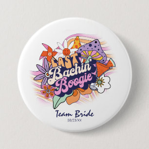 Groovy 70er Junggesellinnen-Abschied Boogie Team B Button
