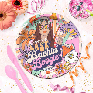 Groovy 70er-Junggesellinnen-Abschiedsparty Letzter Pappteller