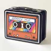 Groovy 70er-Mixtape Metall Brotdose (Rückseite)