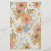 Groovy 70er Retro Baby Dusche Bingo (Rückseite)