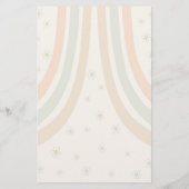 Groovy 70er Retro Baby Duschgame Babyspuren (Rückseite)