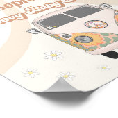 Groovy 70er Retro Babydusche Begrüßungszeichen Poster (Ecke)