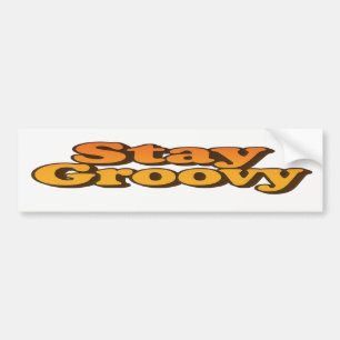 Groovy 70er Retro Bubble Letter Autoaufkleber blei