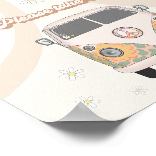 Groovy 70er Retro-Favoriten-Zeichen Poster (Ecke)