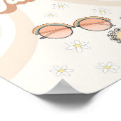 Groovy 70er Retro Groovy Brille bevorzugen Zeichen Poster (Ecke)