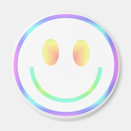 Groovy 70er Retro Happy Face Magnet (Vorne)