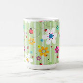 Groovy 70er Retro Hippie Blume Power Ladybug Kaffeetasse (Mittel)